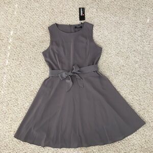 NWT Gray Belted Dress